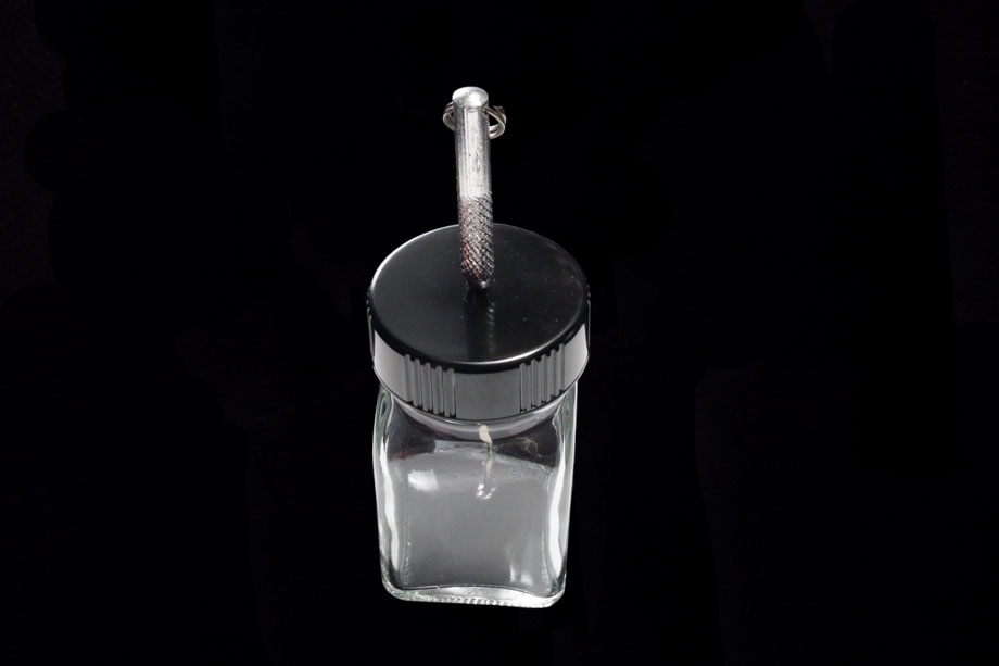 Empty Glass 1oz Glue Jar with Applicator Bodkin