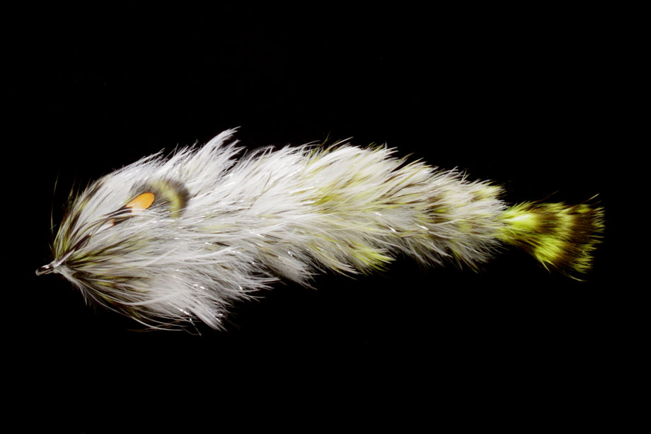 Chocklett's Feather Changer chartreuse/white Baitfish Streamer Fliegen