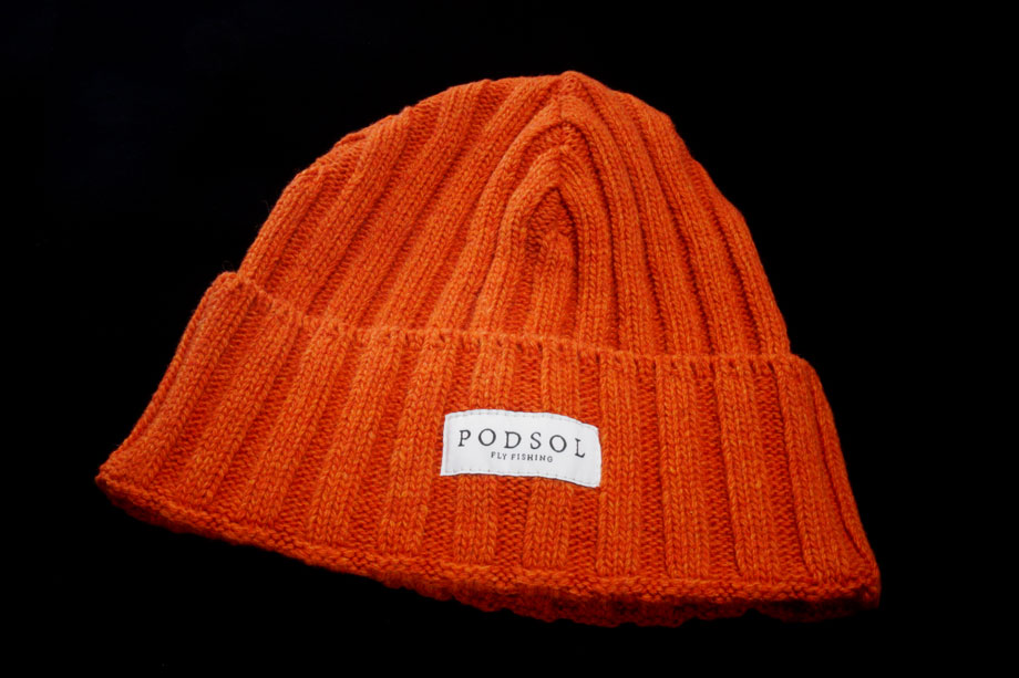 orange beanie cap