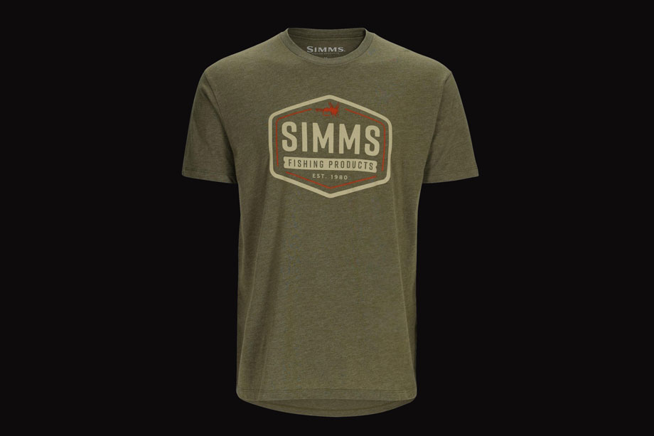 Simms Fly Patch T-Shirt military heather