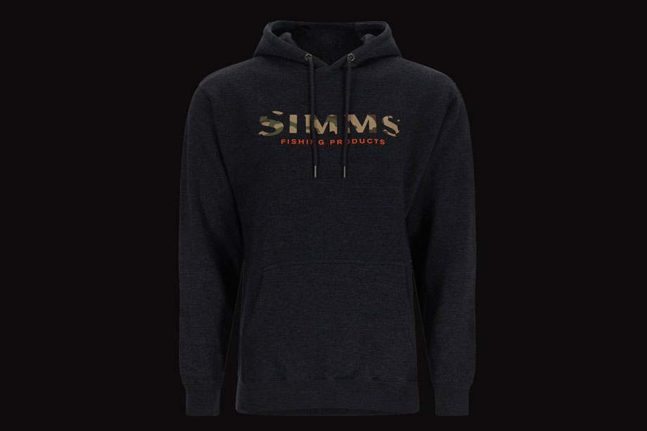 Simms Logo Hoody charcoal heather
