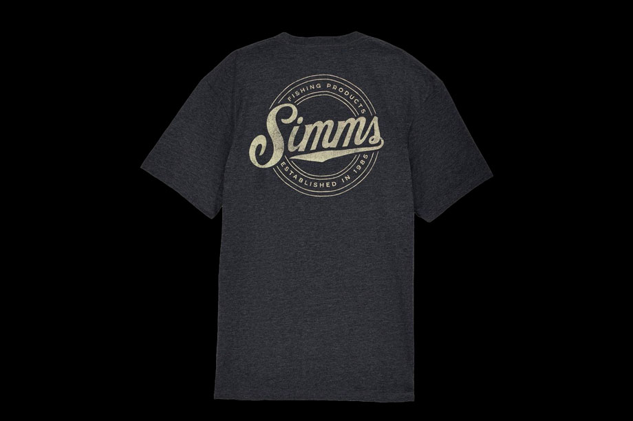 Simms Circle Lockup T-Shirt charcoal heather