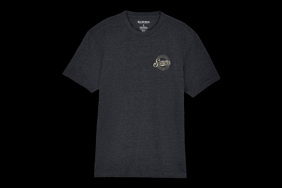Simms Circle Lockup T-Shirt charcoal heather