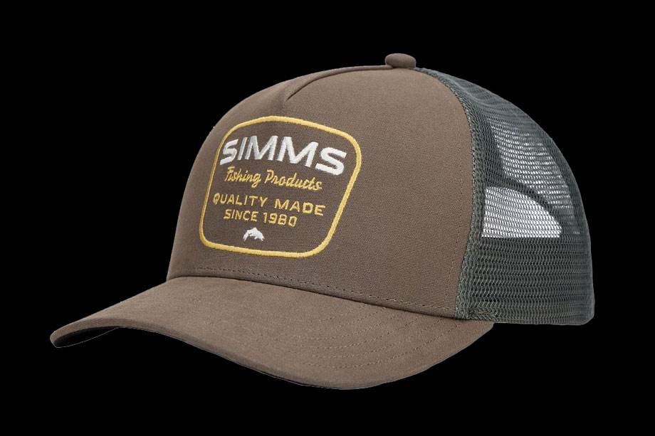 Simms Double Haul Trucker loden stamp lockup