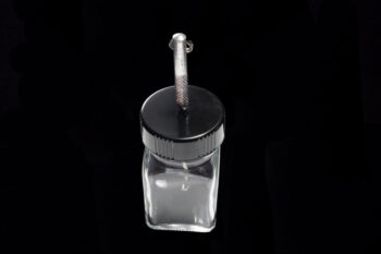 Empty Glass 1oz Glue Jar with Applicator Bodkin